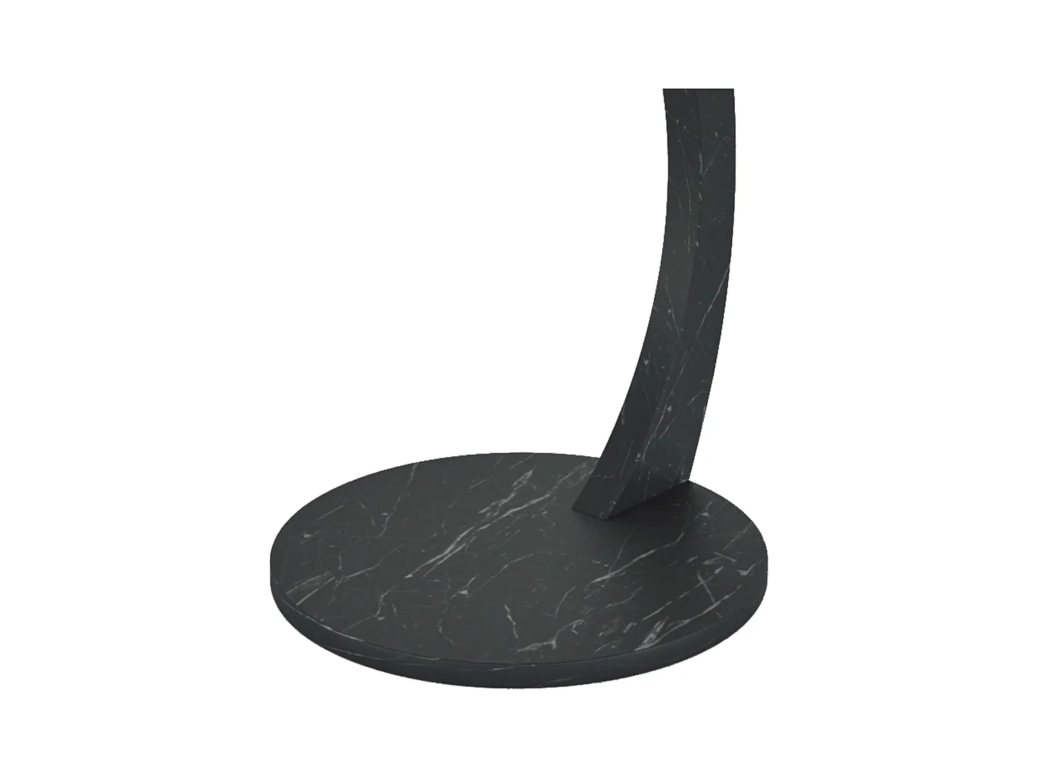 Table d'appoint Holeby ronde marbre noir [en.casa]