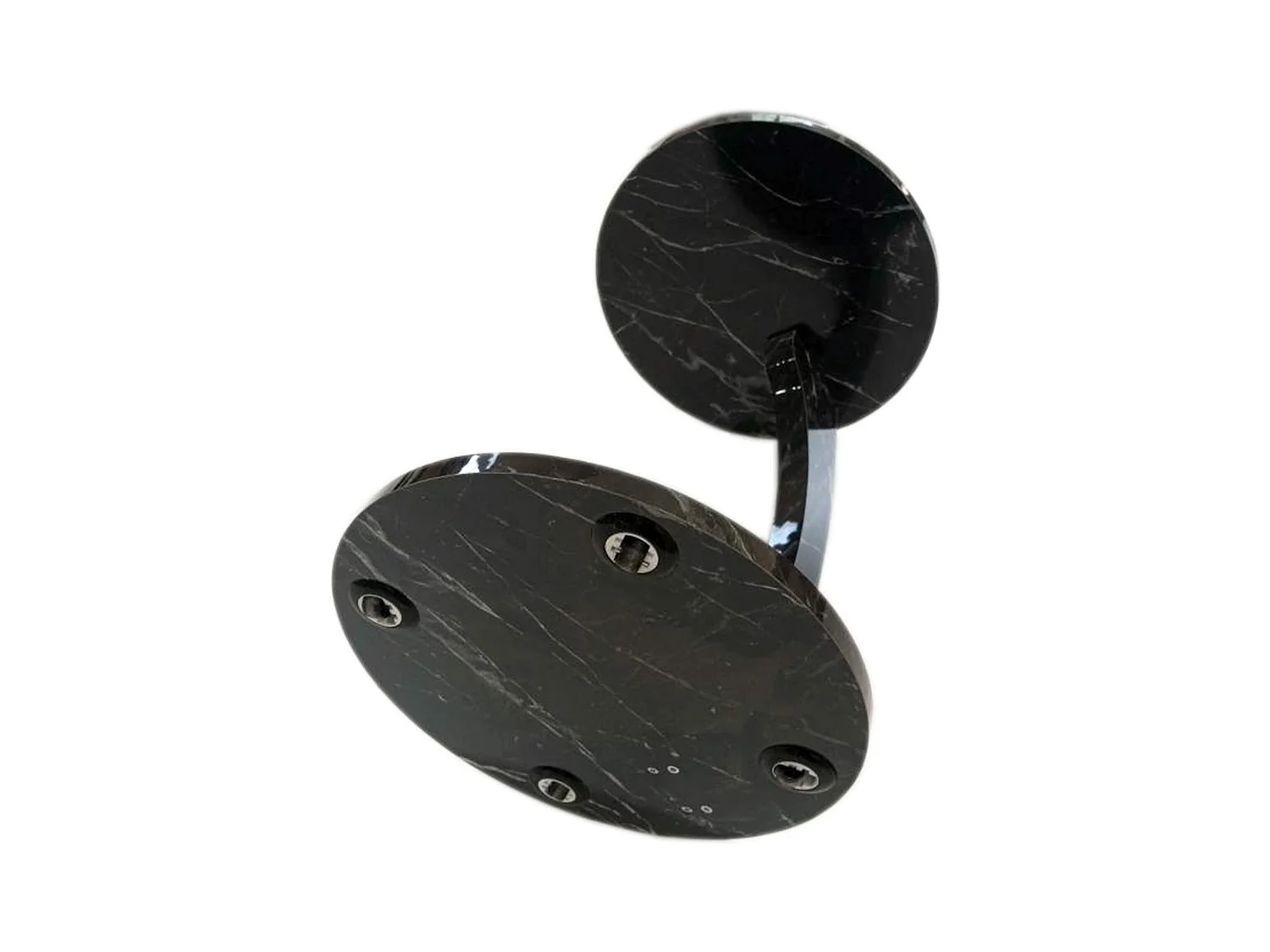 Table d'appoint Holeby ronde marbre noir [en.casa]