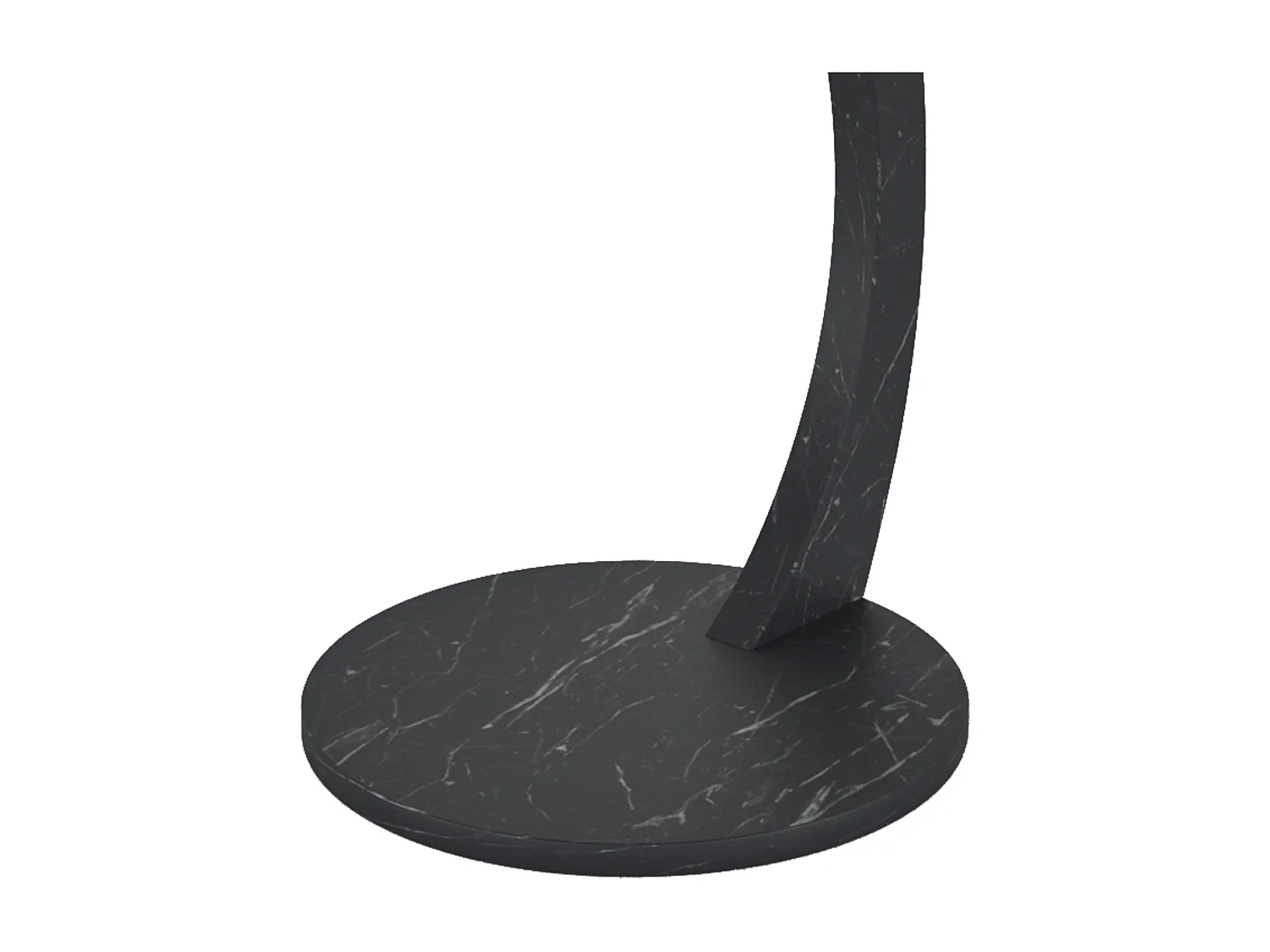 Table d'appoint Holeby ronde marbre noir [en.casa]