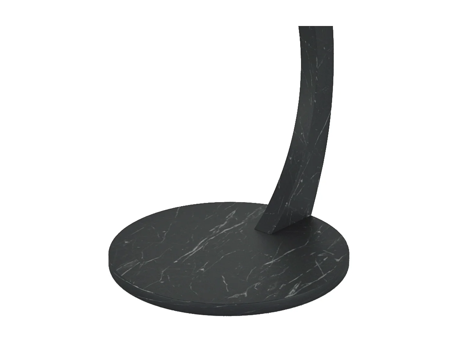Table d'appoint Holeby ronde marbre noir [en.casa]