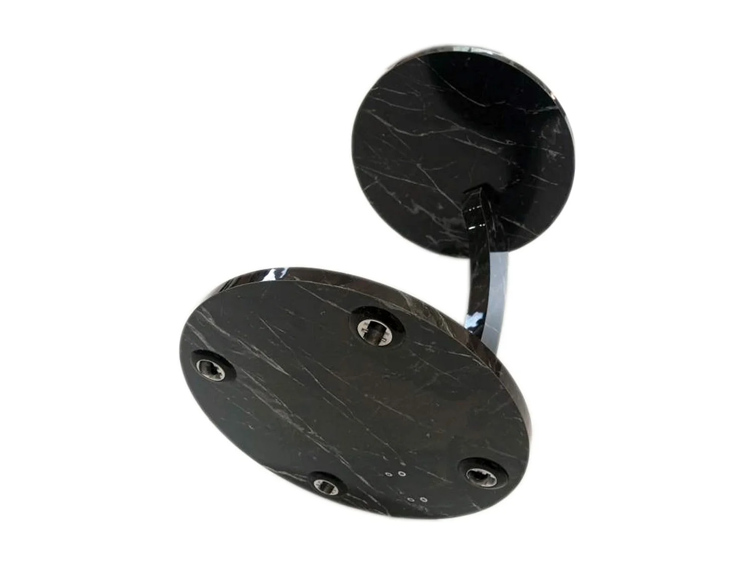 Table d'appoint Holeby ronde marbre noir [en.casa]