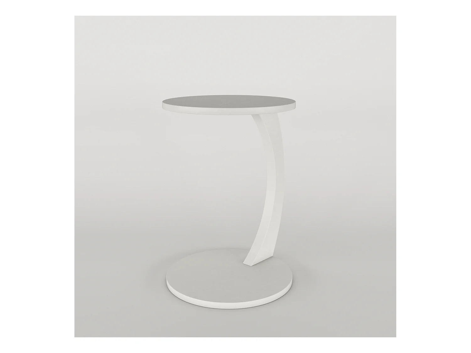Table d'appoint Holeby ronde blanc [en.casa]
