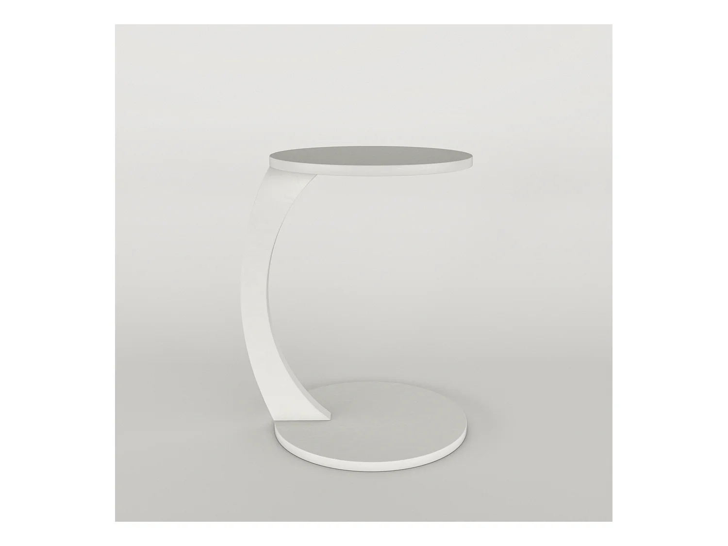 Table d'appoint Holeby ronde blanc [en.casa]