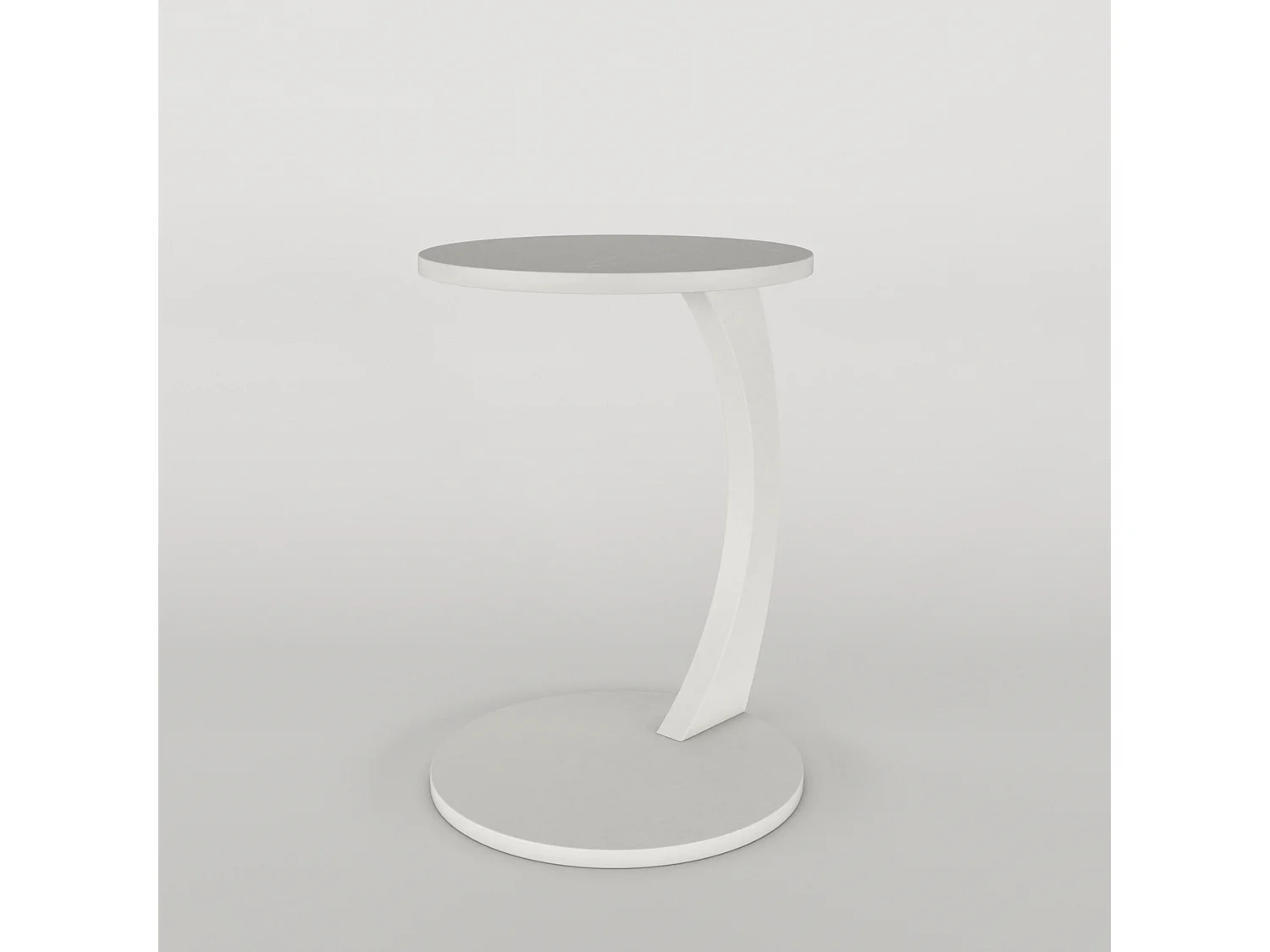 Table d'appoint Holeby ronde blanc [en.casa]