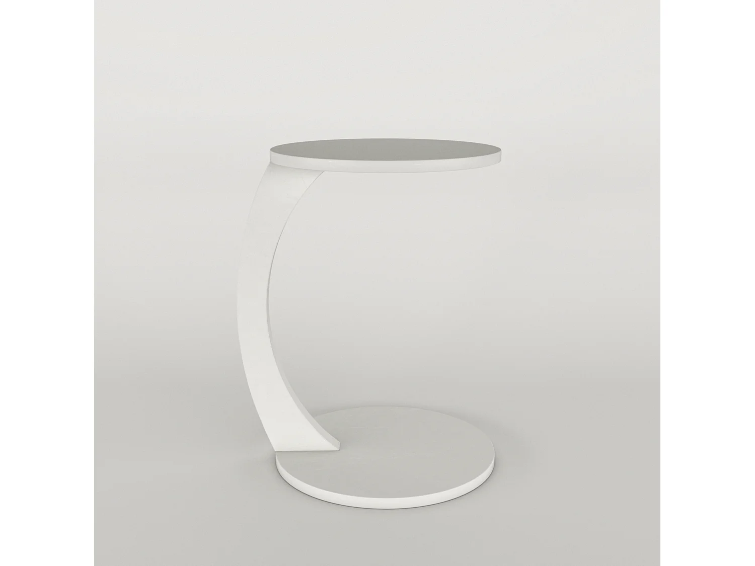 Table d'appoint Holeby ronde blanc [en.casa]