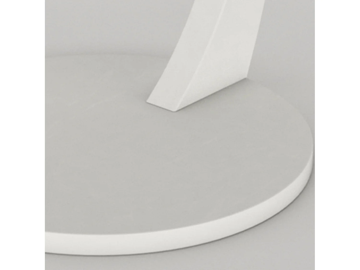 Table d'appoint Holeby ronde blanc [en.casa]