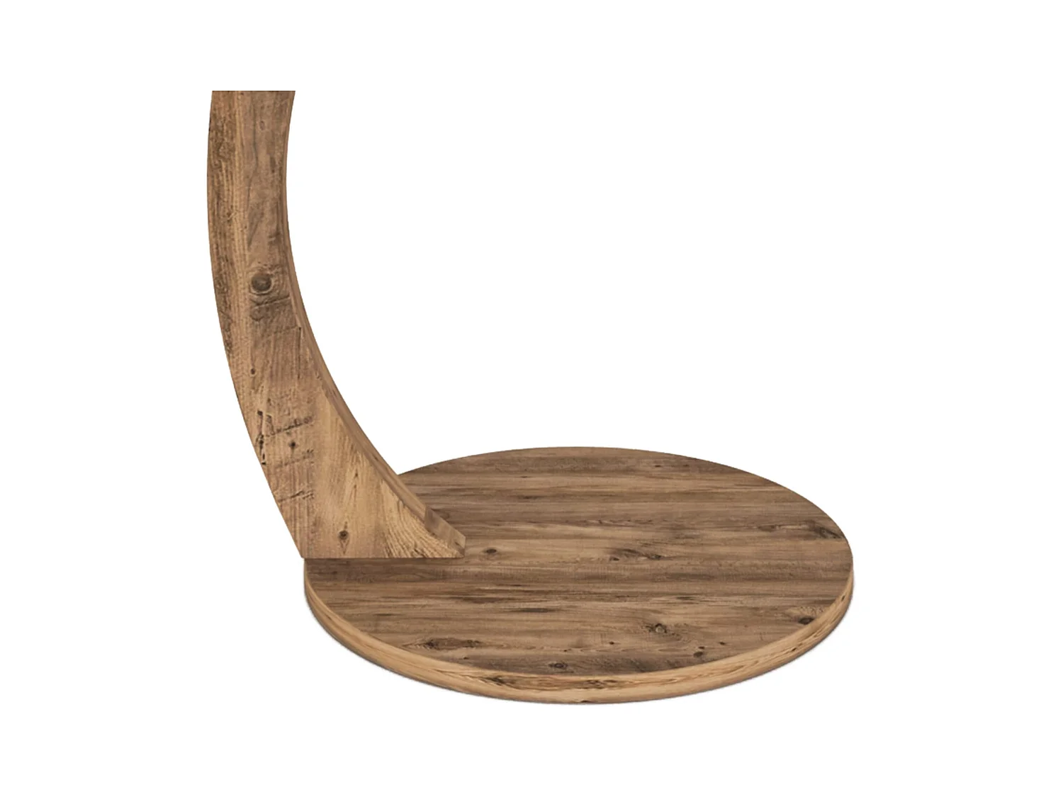 Table d'appoint Holeby ronde effet bois [en.casa]