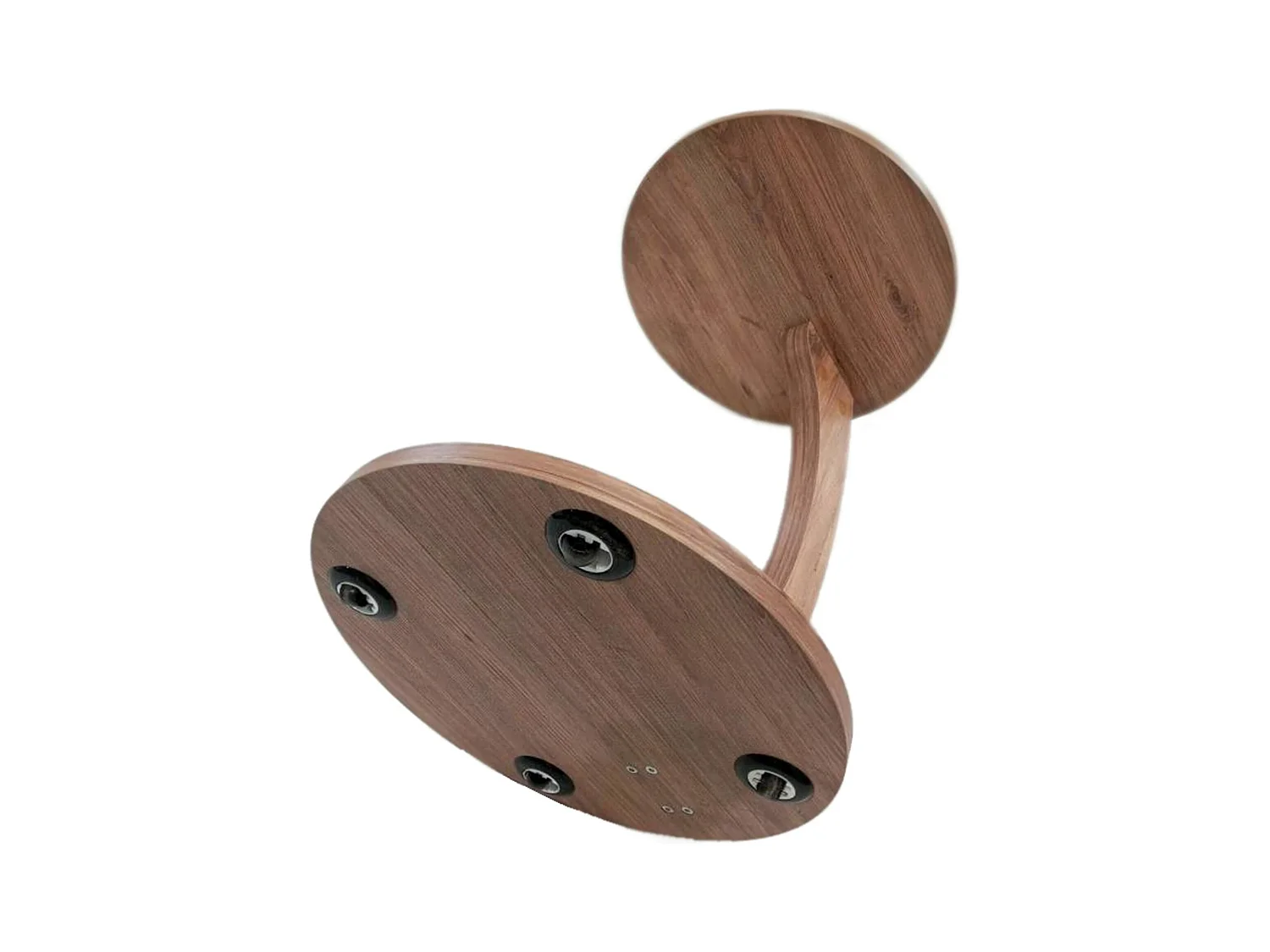 Table d'appoint Holeby ronde effet bois [en.casa]