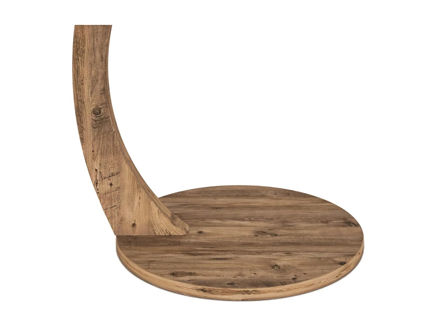 Table d'appoint Holeby ronde effet bois [en.casa]