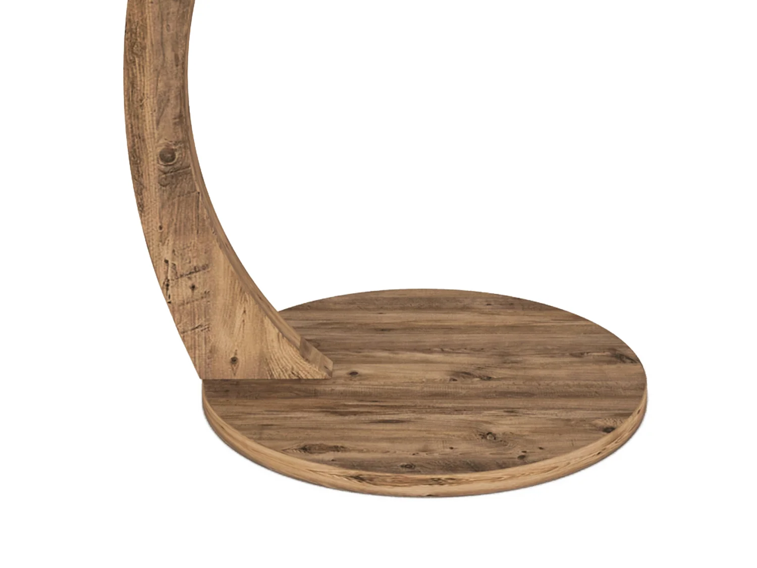 Table d'appoint Holeby ronde effet bois [en.casa]