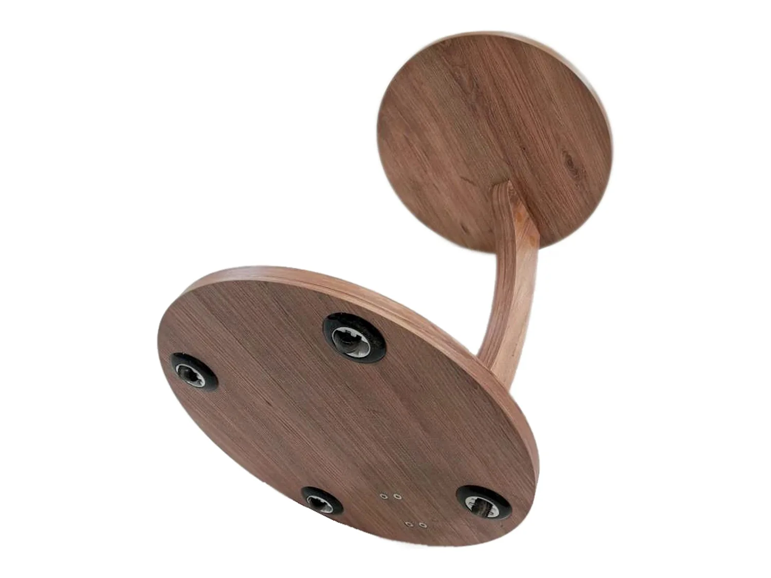 Table d'appoint Holeby ronde effet bois [en.casa]