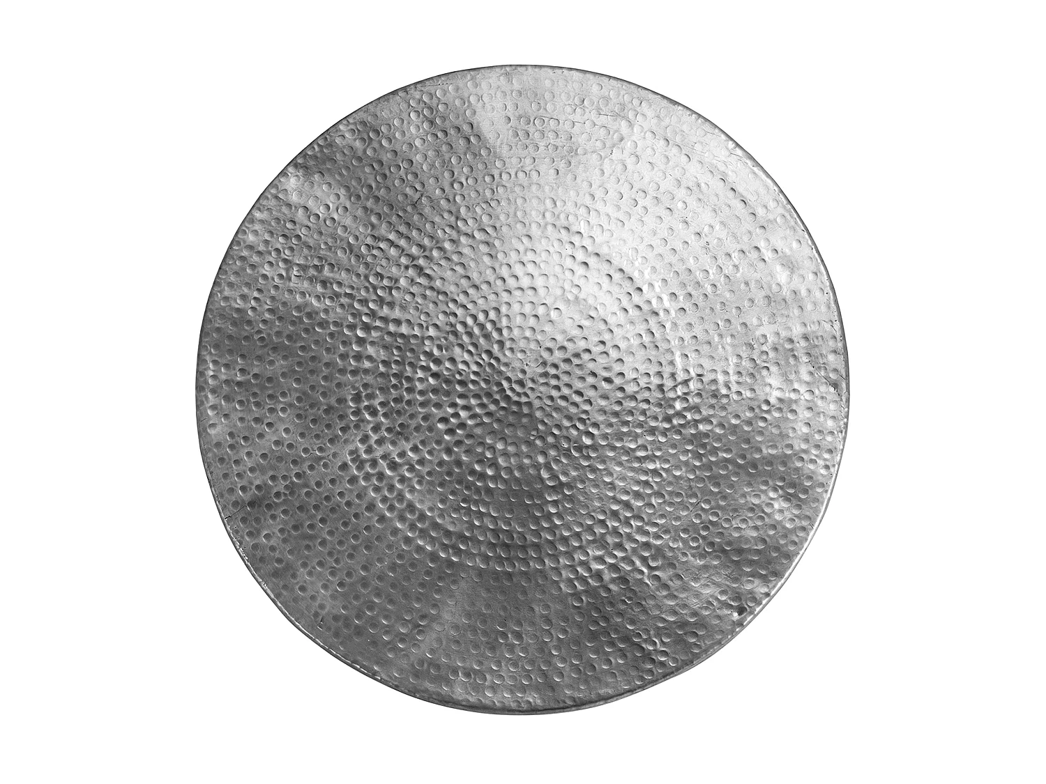 Tavolino in alluminio martellato Ø 60 x 30,5 cm argento WOMO-DESIGN