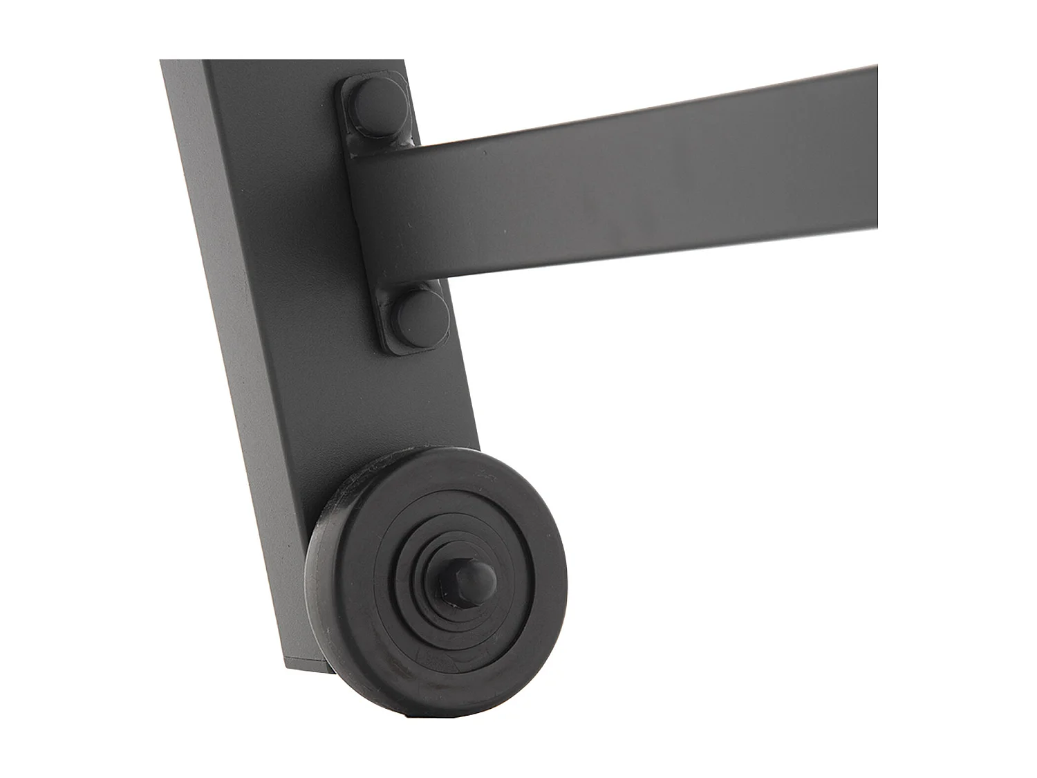 Lot de 2 bains de soleil BARBADOS en textilène noir - aluminium gris anthracite - HAPPY GARDEN