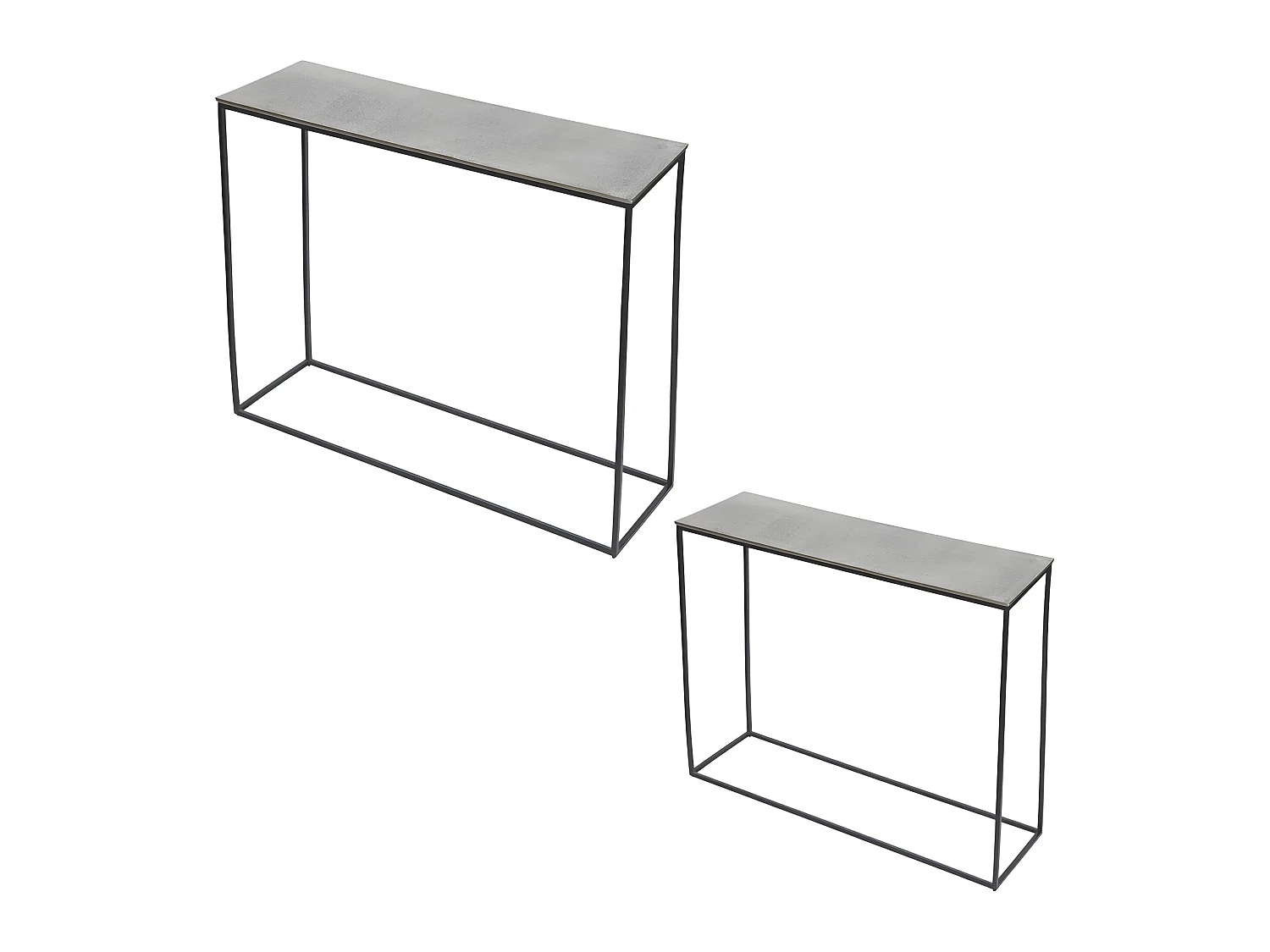 Set de 2 consoles argent