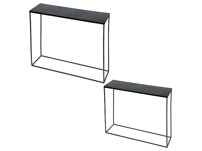 Set de 2 consoles noir