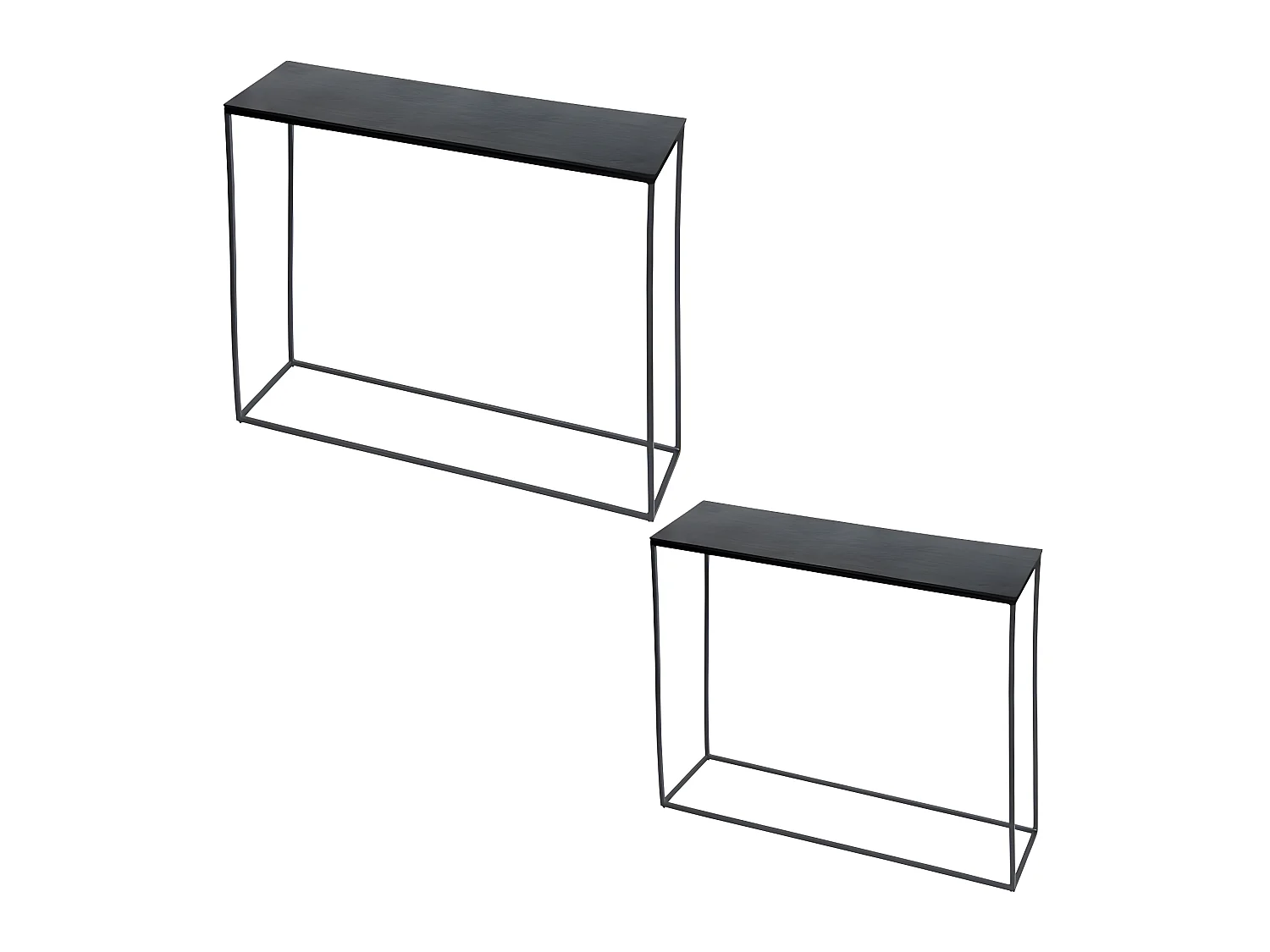 Set de 2 consoles noir