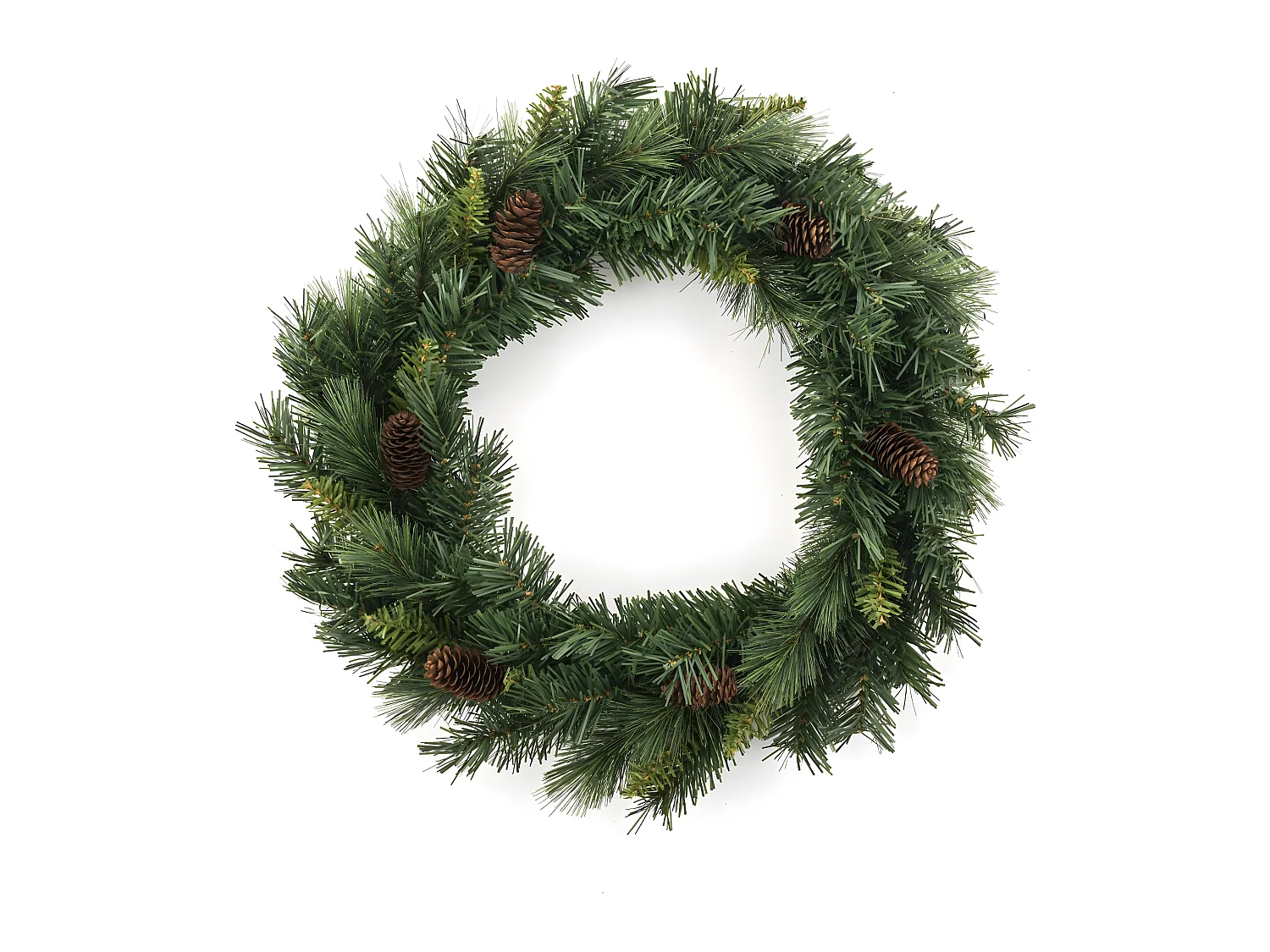 Couronne de Noël artificielle avec Pommes de Pin D 40 cm