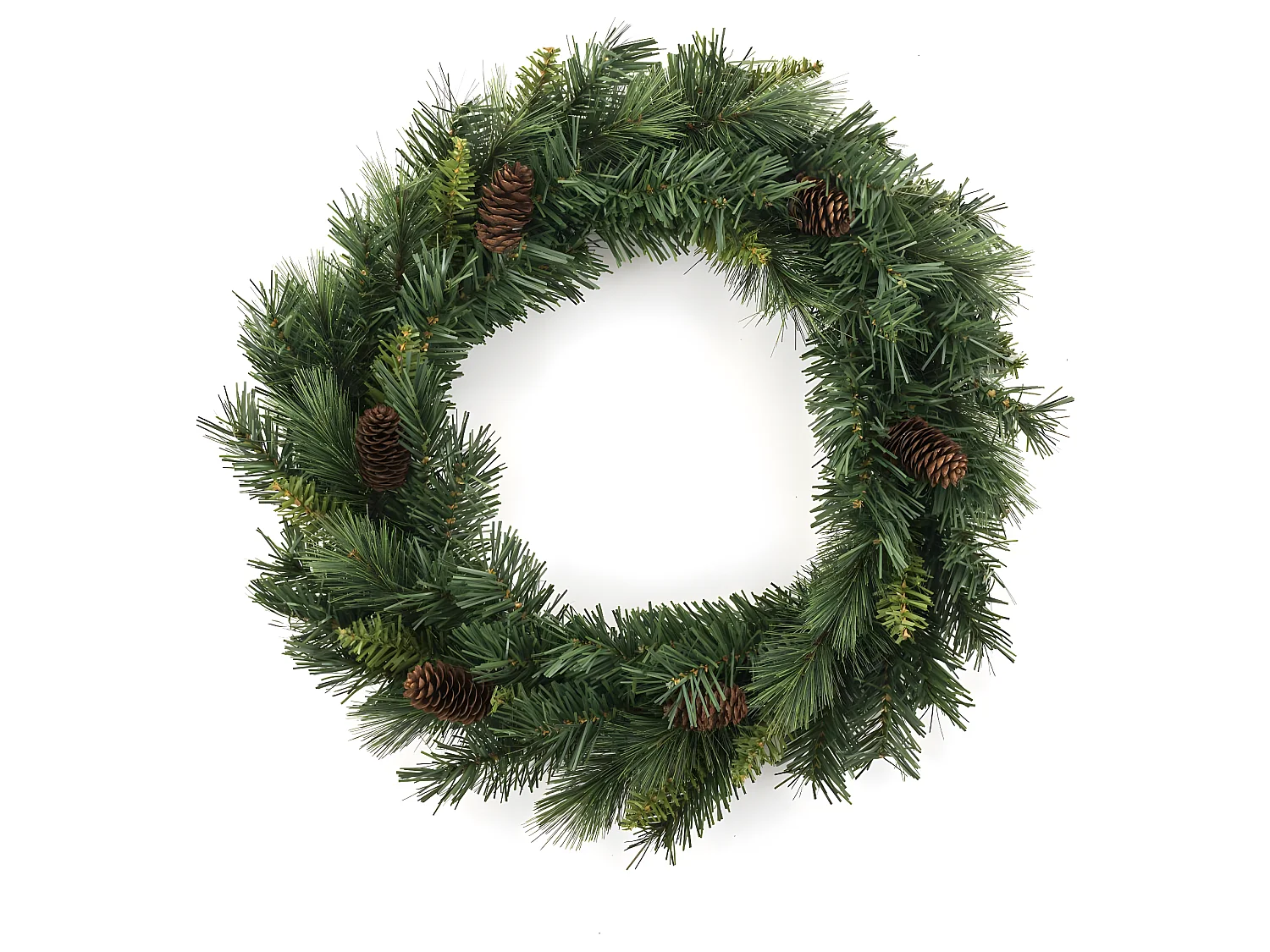 Couronne de Noël artificielle avec Pommes de Pin D 40 cm