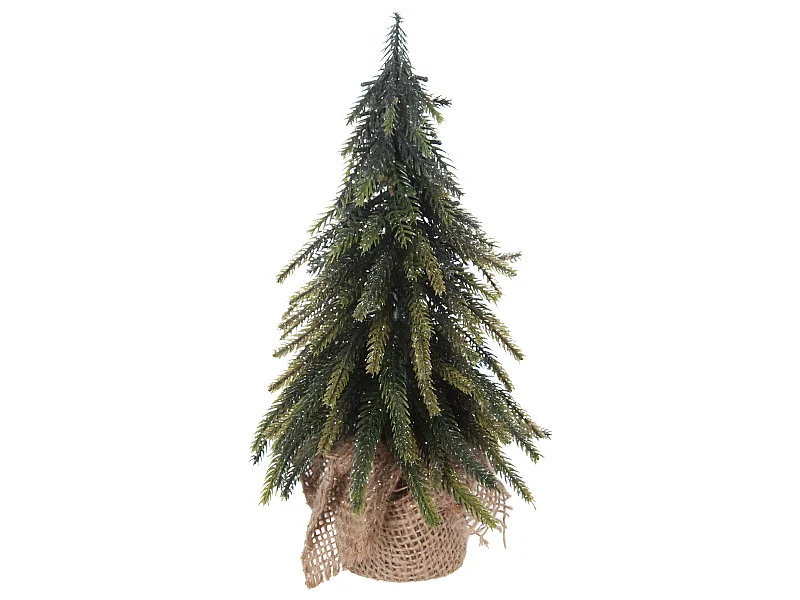 Sapin de table artificiel avec base en Jute H 27 cm