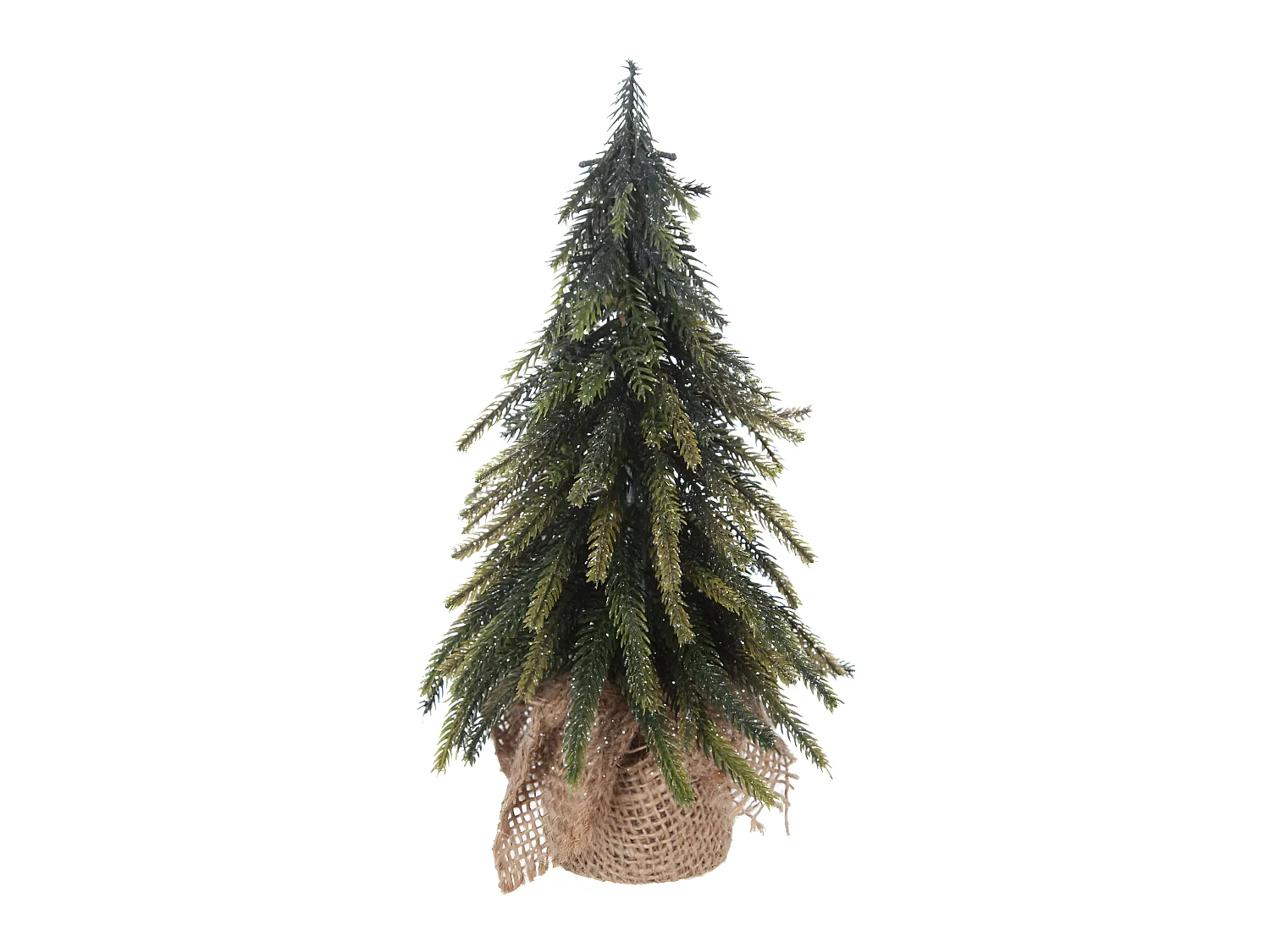Sapin de table artificiel avec base en Jute H 27 cm