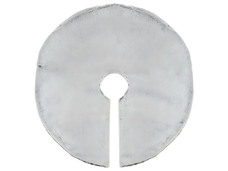 Déco de noël Tapis pour pied de Sapin en fourrure grise D 90 cm