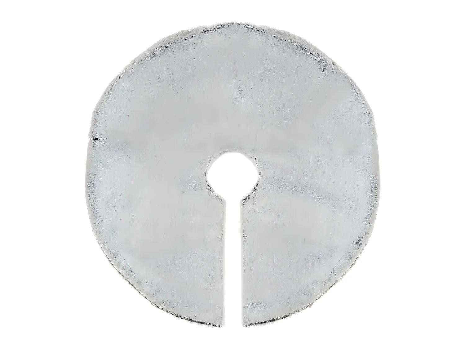 Déco de noël Tapis pour pied de Sapin en fourrure grise D 90 cm