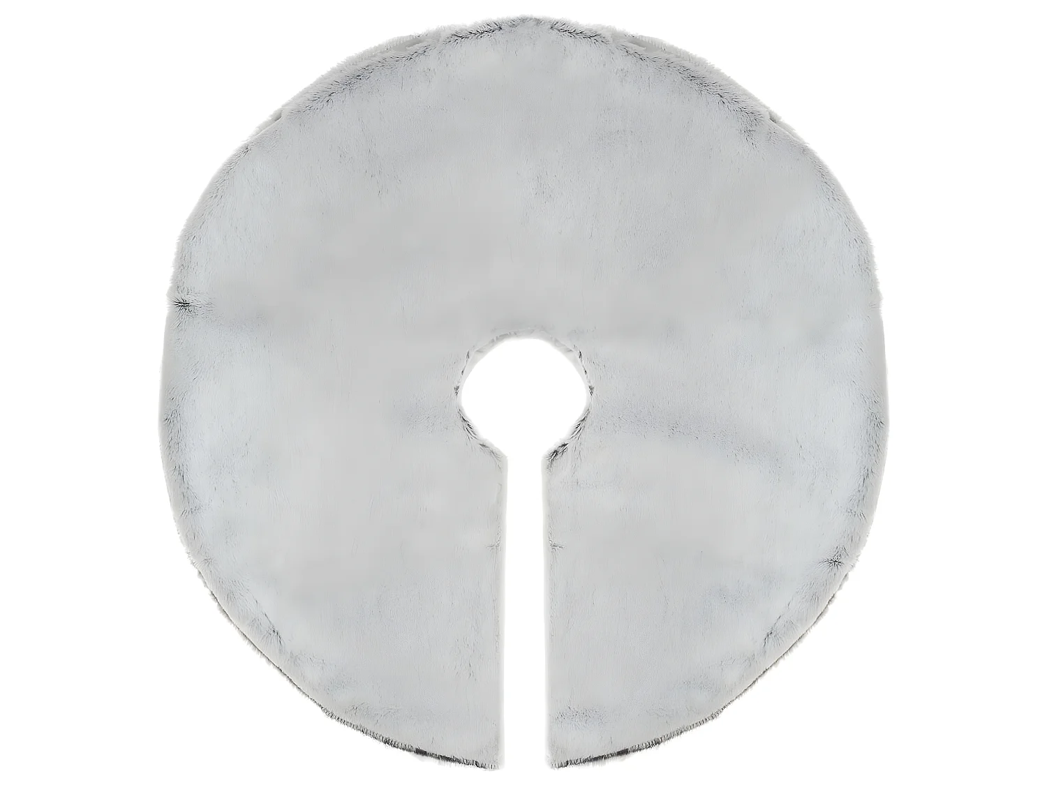 Déco de noël Tapis pour pied de Sapin en fourrure grise D 90 cm