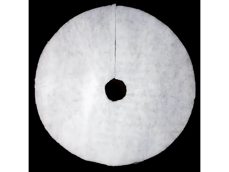 Déco de Noël Tapis pour pied de Sapin Blanc pailleté D 100 cm