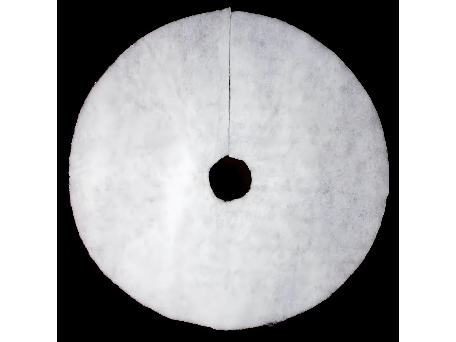 Déco de Noël Tapis pour pied de Sapin Blanc pailleté D 100 cm