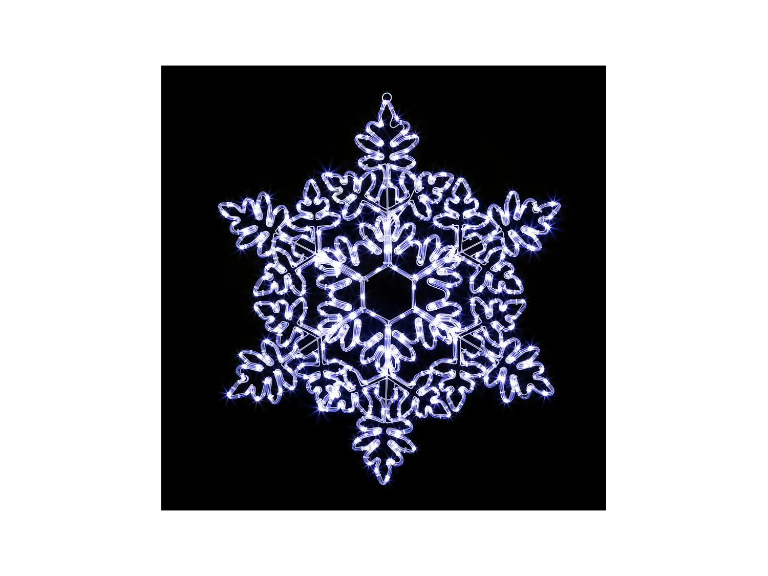 Déco Flocon en tube lumineux 360 LED Blanc froid H 85 cm