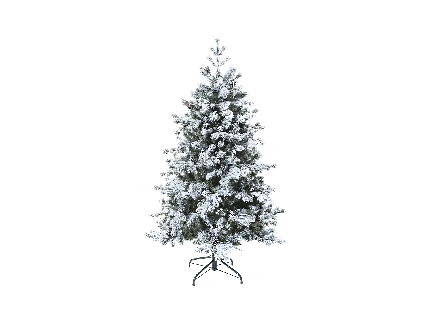Sapin de Noël artificiel  Vert floqué enneigé qualité premium H 180 cm