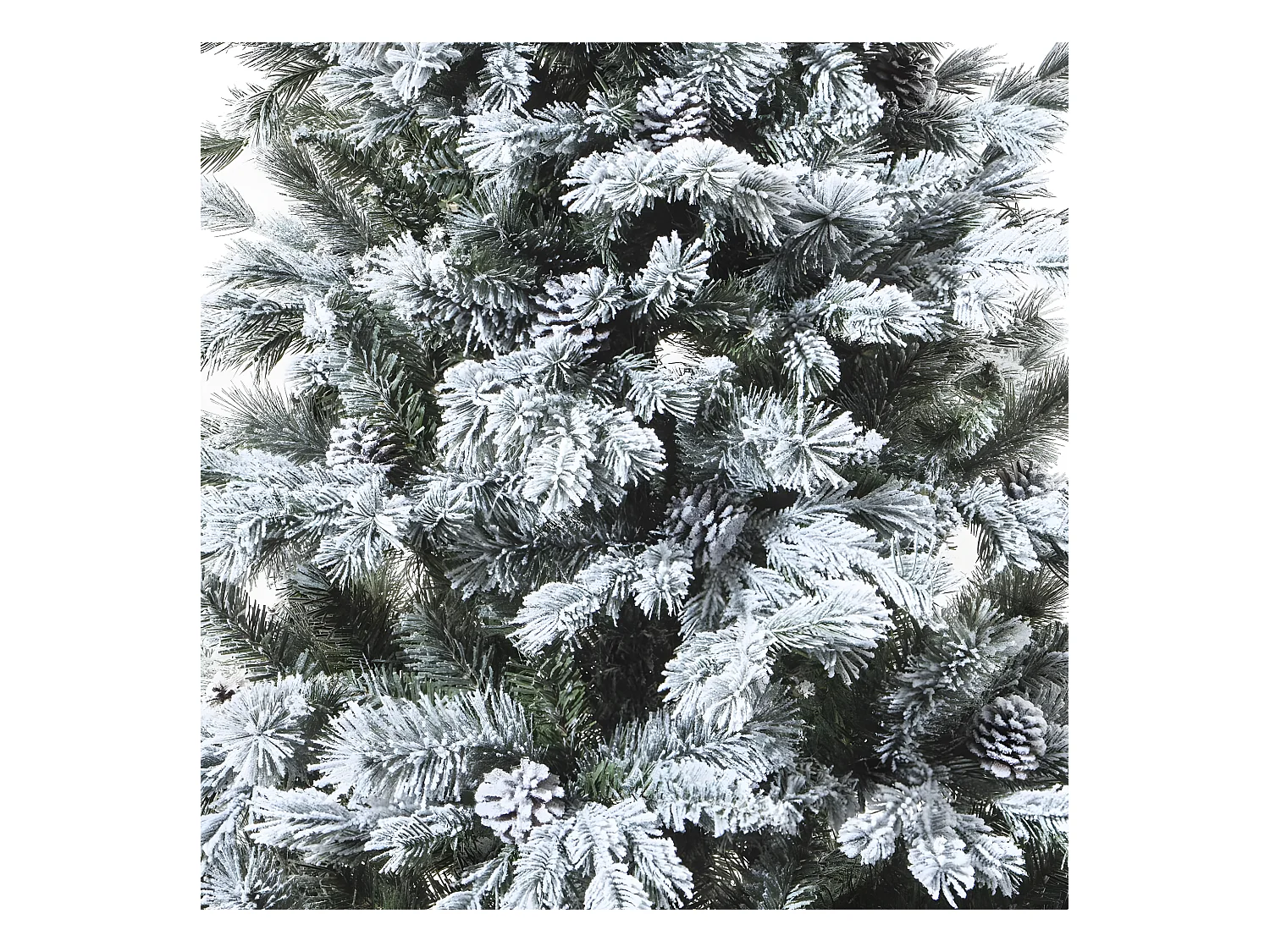 Sapin de Noël artificiel  Vert floqué enneigé qualité premium H 180 cm