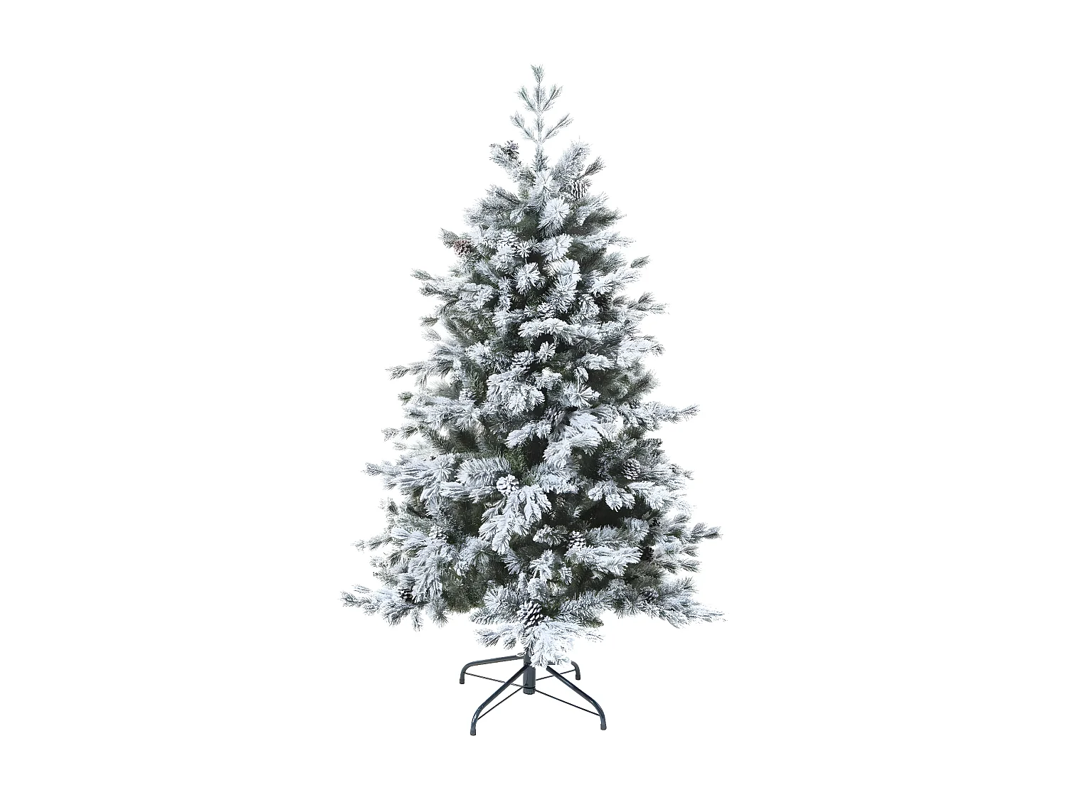 Sapin de Noël artificiel  Vert floqué enneigé qualité premium H 180 cm