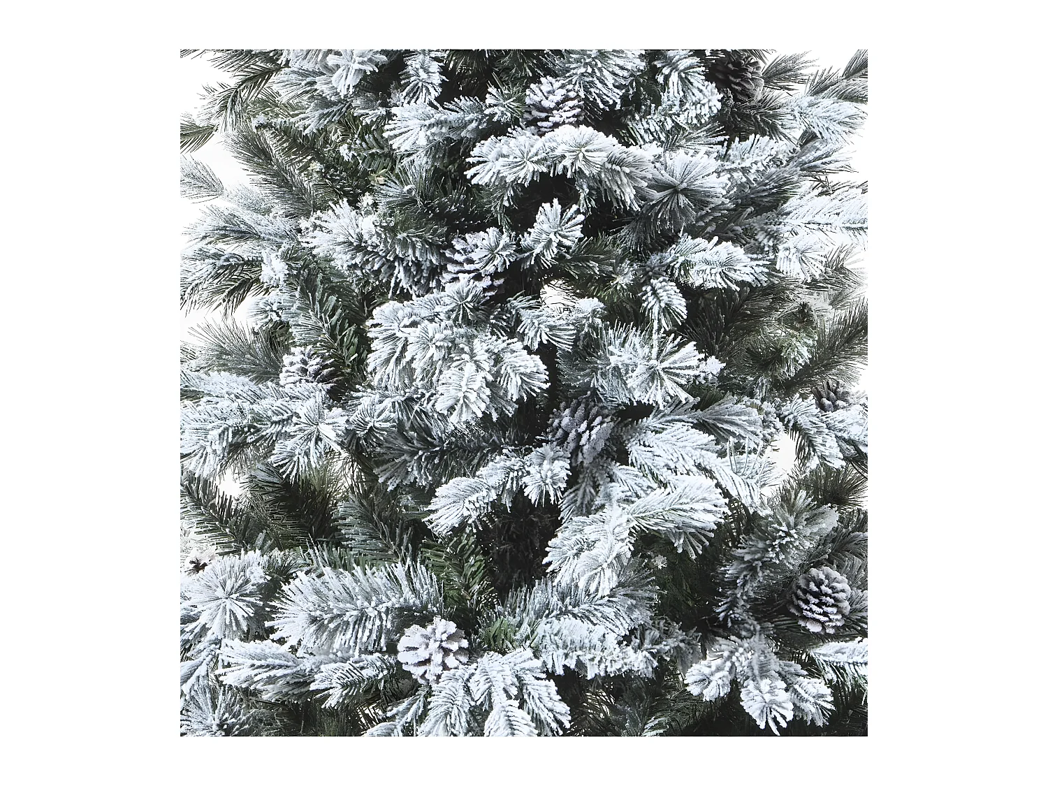 Sapin de Noël artificiel  Vert floqué enneigé qualité premium H 180 cm