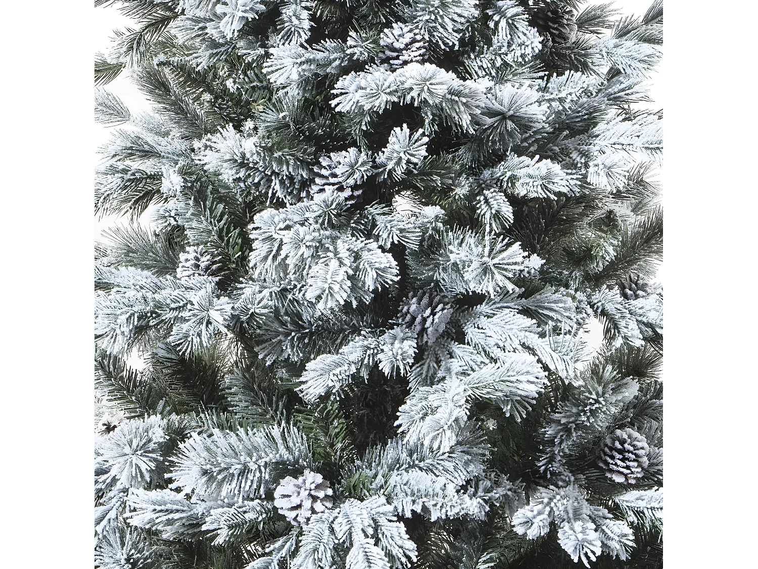 Sapin de Noël artificiel  Vert floqué enneigé qualité premium H 180 cm