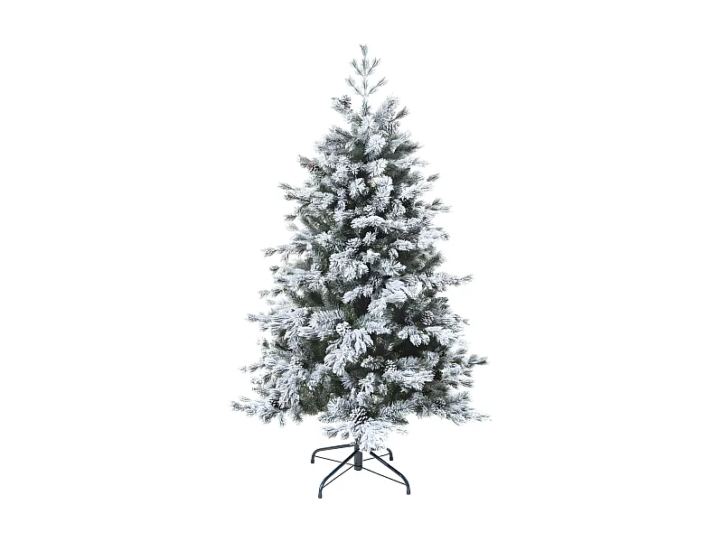Sapin de Noël artificiel  Vert floqué enneigé qualité premium H 180 cm