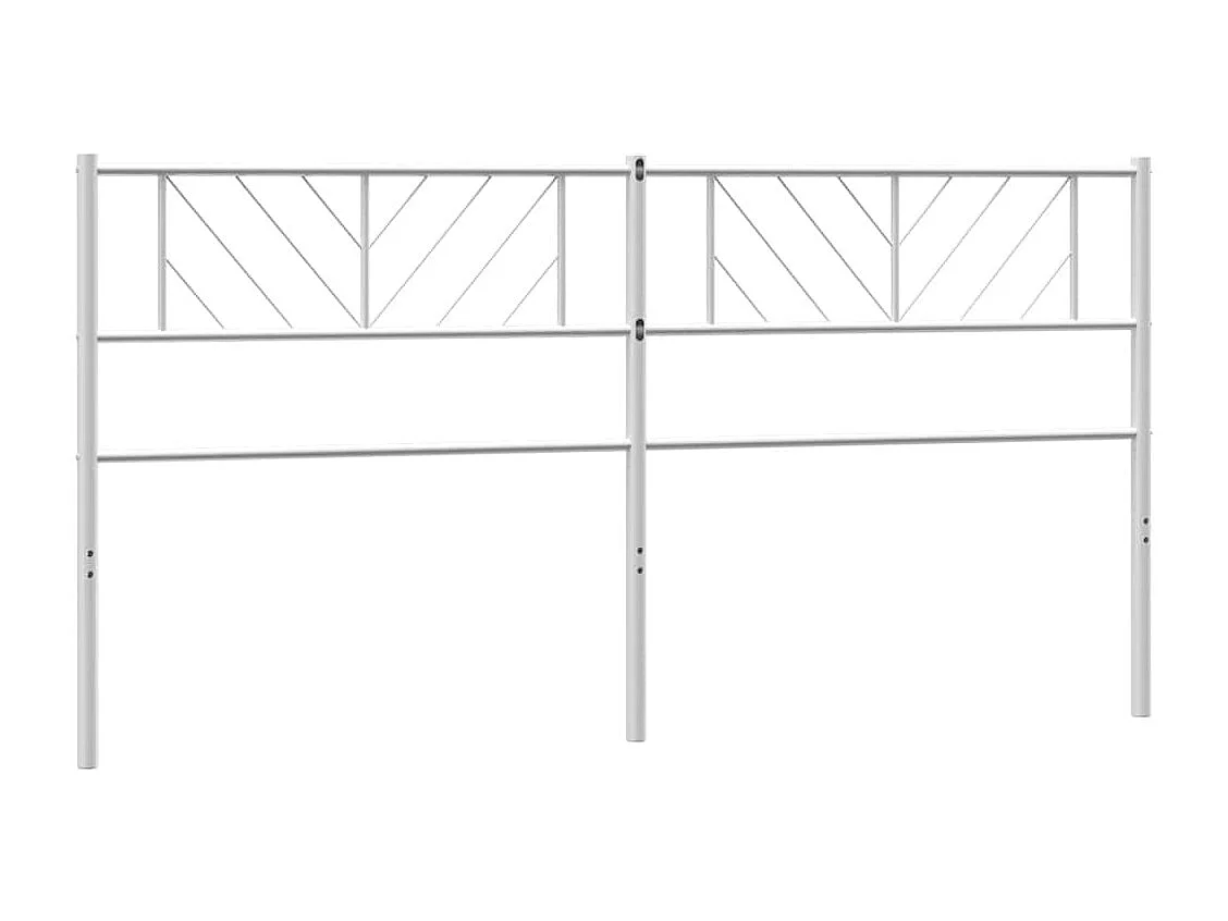Mueble cabecero | Cabezal de cama | Cabecero de metal blanco 193 cm