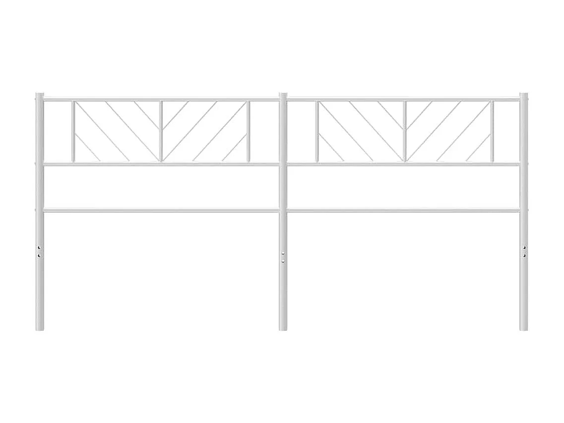 Tête de Lit | Panneau de tête pour lit Moderne métal blanc 193 cm