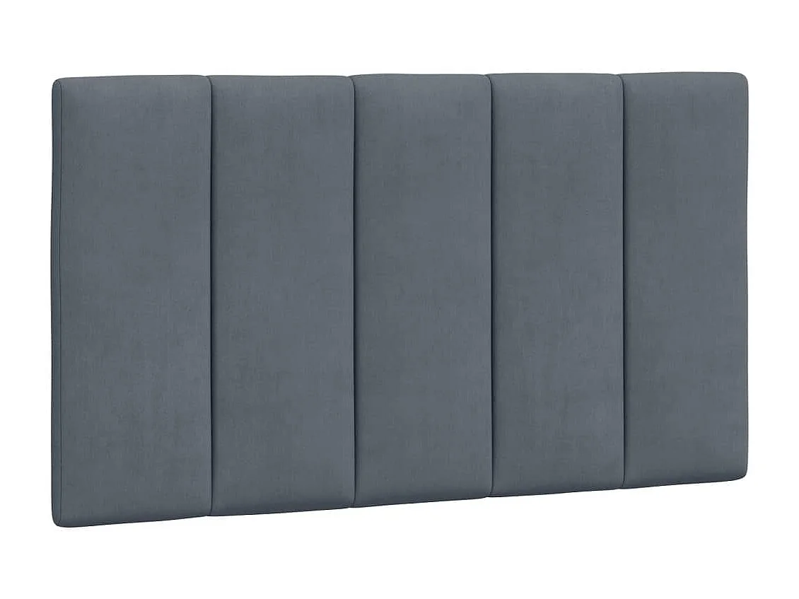 Hoofdbord | Hoofdbordkussen "Hanko" 90 cm fluweel donkergrijs