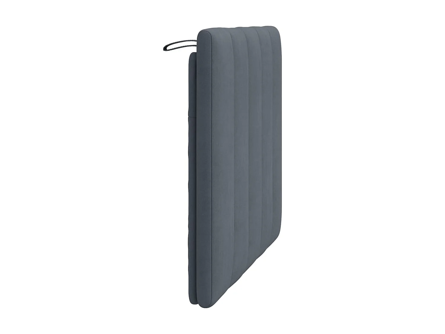 Hoofdbord | Hoofdbordkussen "Hanko" 90 cm fluweel donkergrijs