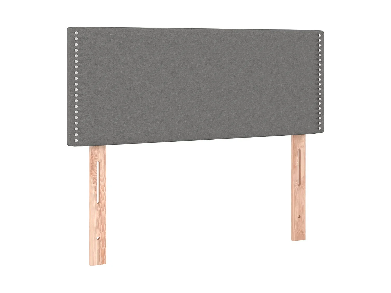 Mueble cabecero | Cabezal de cama | Cabecero con LED de tela gris oscuro 100x5x78/88 cm