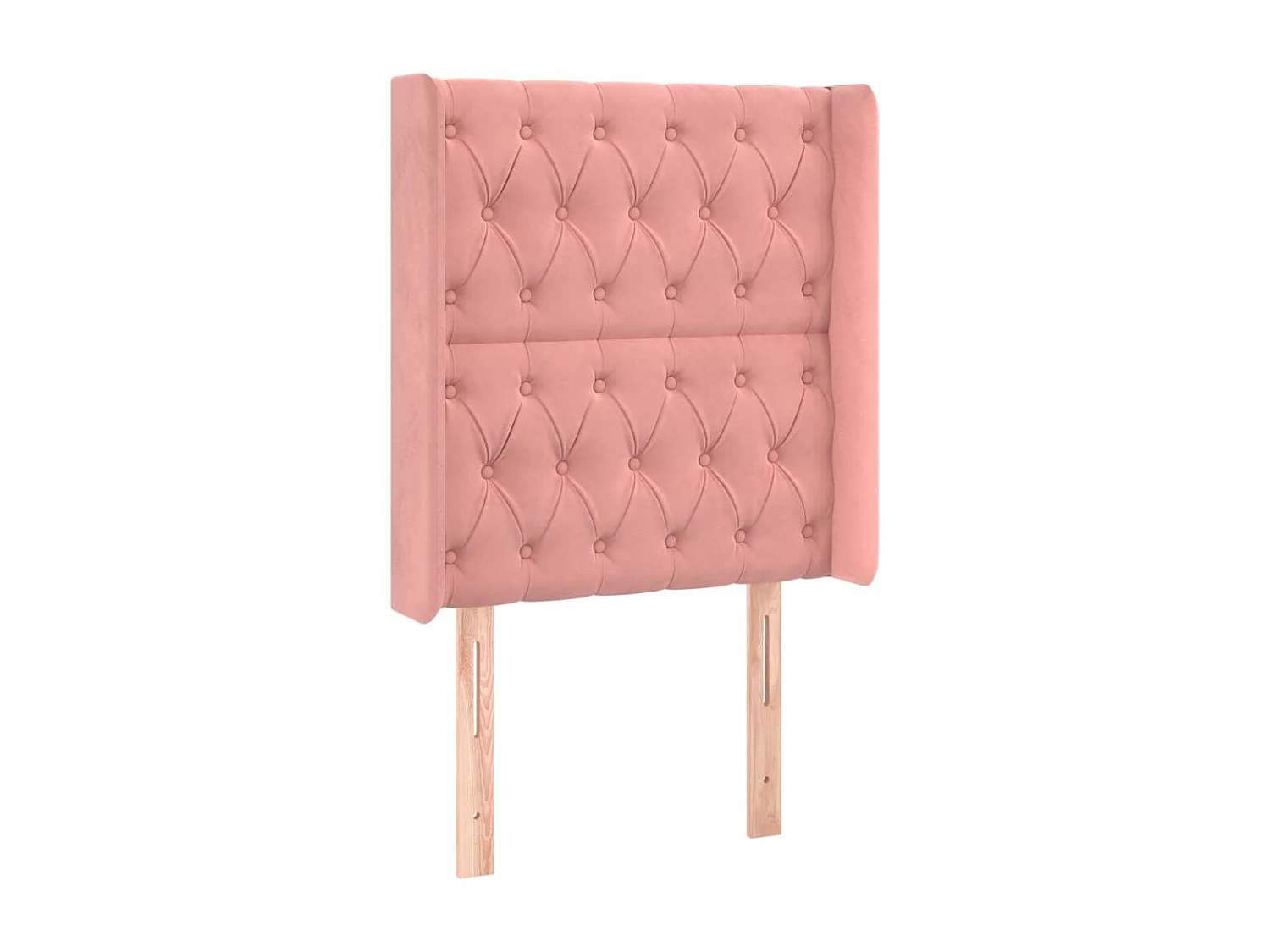 Tête de Lit | Panneau de tête pour lit Moderne avec oreilles Rose 83x16x118/128 cm Velours