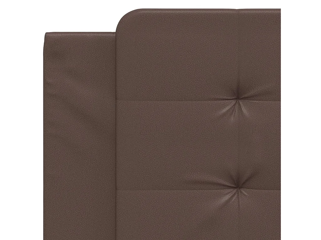 Cabecero de Cama | Cabezal de cama | Mueble de cabecero acolchado Zadar cuero sintético marrón 100 cm