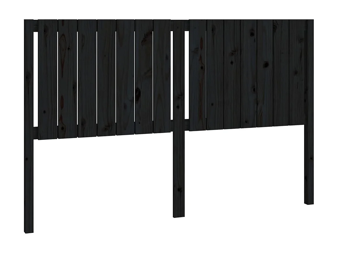 Hoofdbord | Hoofdeinde 165,5x4x100 cm massief grenenhout zwart