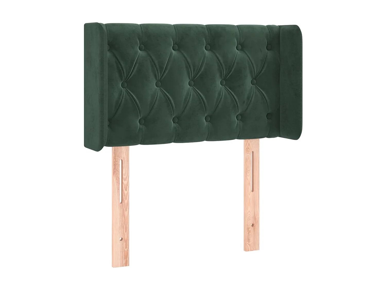 Hoofdbord | Hoofdeinde LED 83x16x78/88 cm fluweel donkergroen