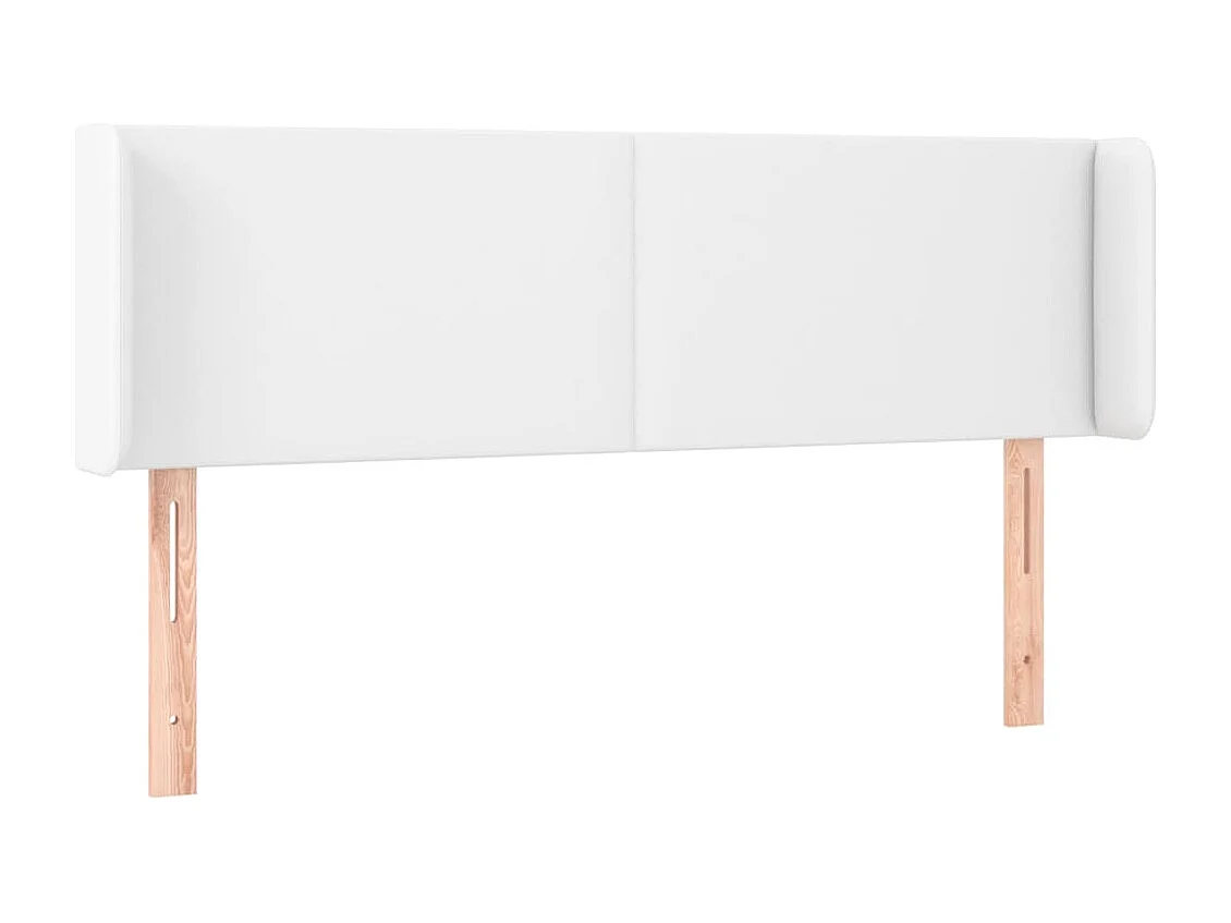 Hoofdbord | Hoofdeinde LED 147x16x78/88 cm kunstleer wit