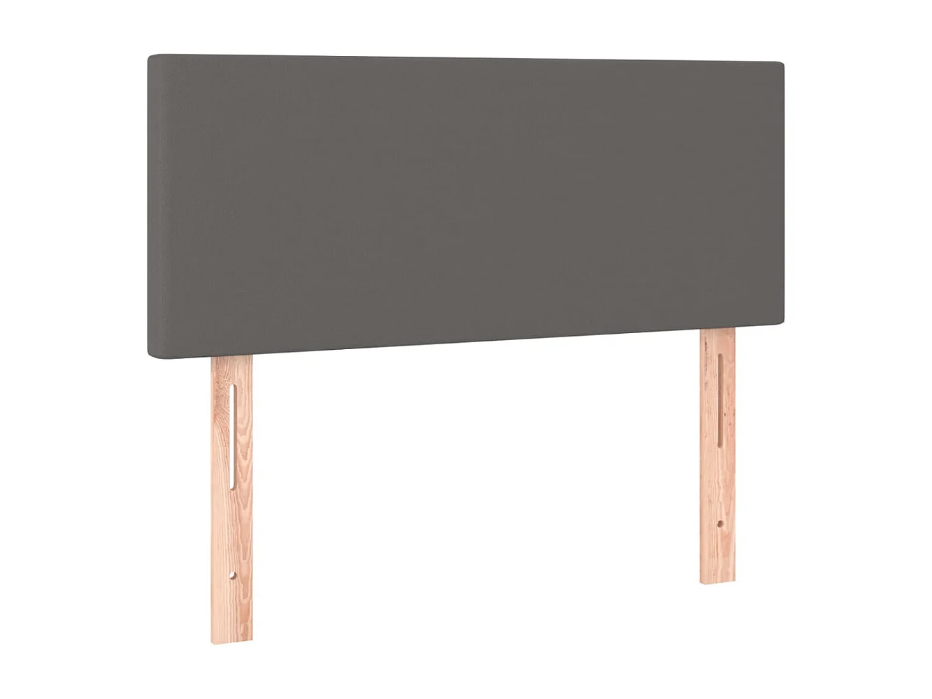 Cabecero | Cabezal de Cama | Mueble cabecero con LED cuero sintético gris 80x5x78/88 cm