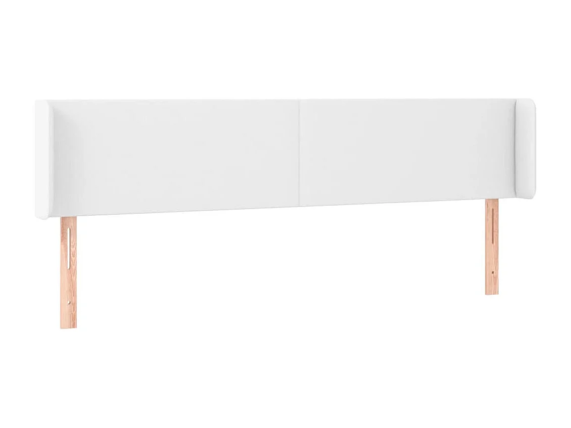 Hoofdbord | Hoofdeinde LED 183x16x78/88 cm kunstleer wit