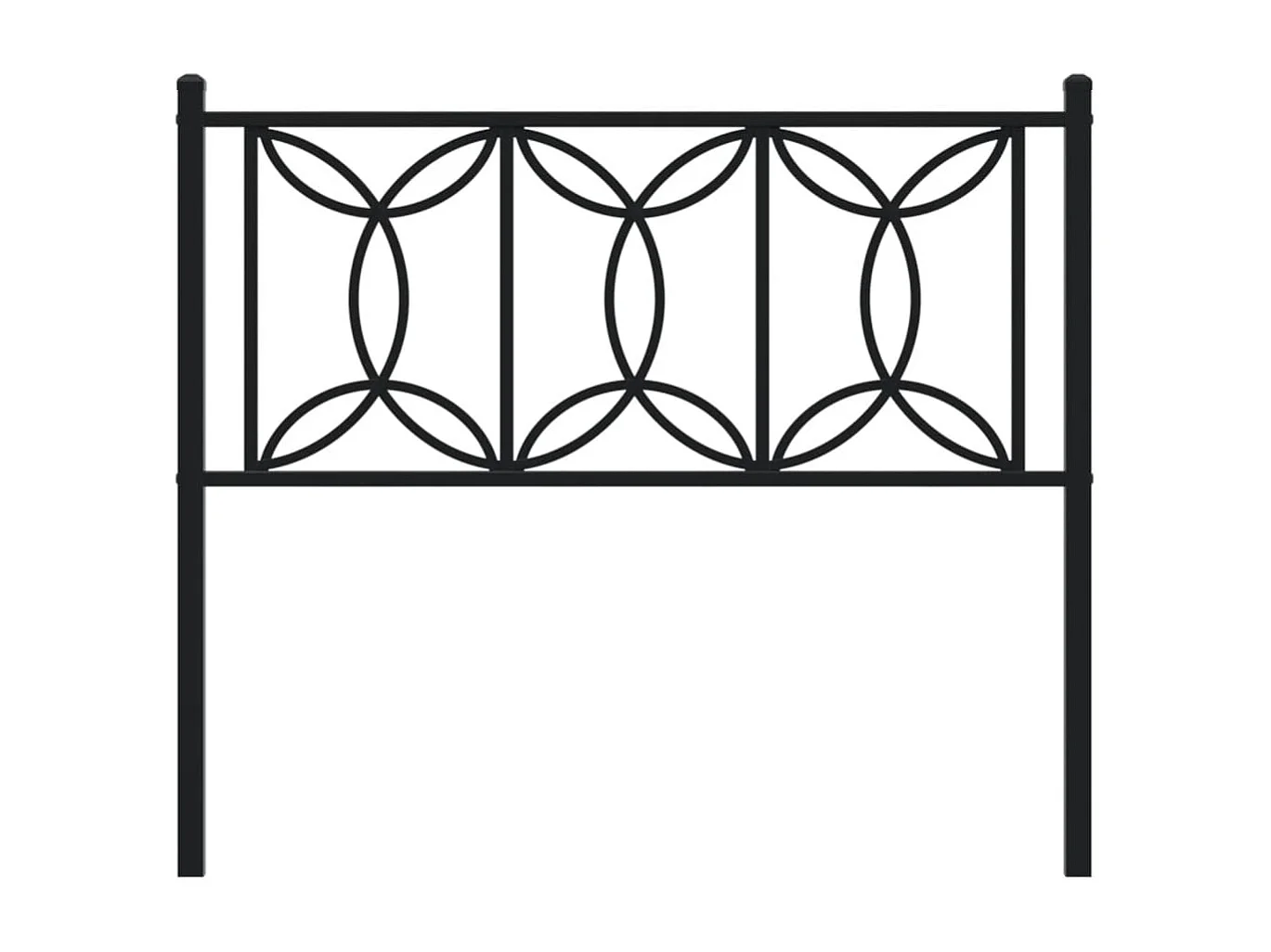 Mueble cabecero | Cabezal de cama | Cabecero de metal negro 107 cm