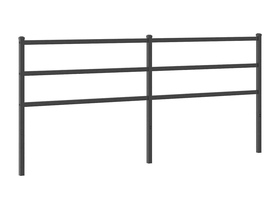 Tête de Lit | Panneau de tête pour lit Moderne métal noir 200 cm